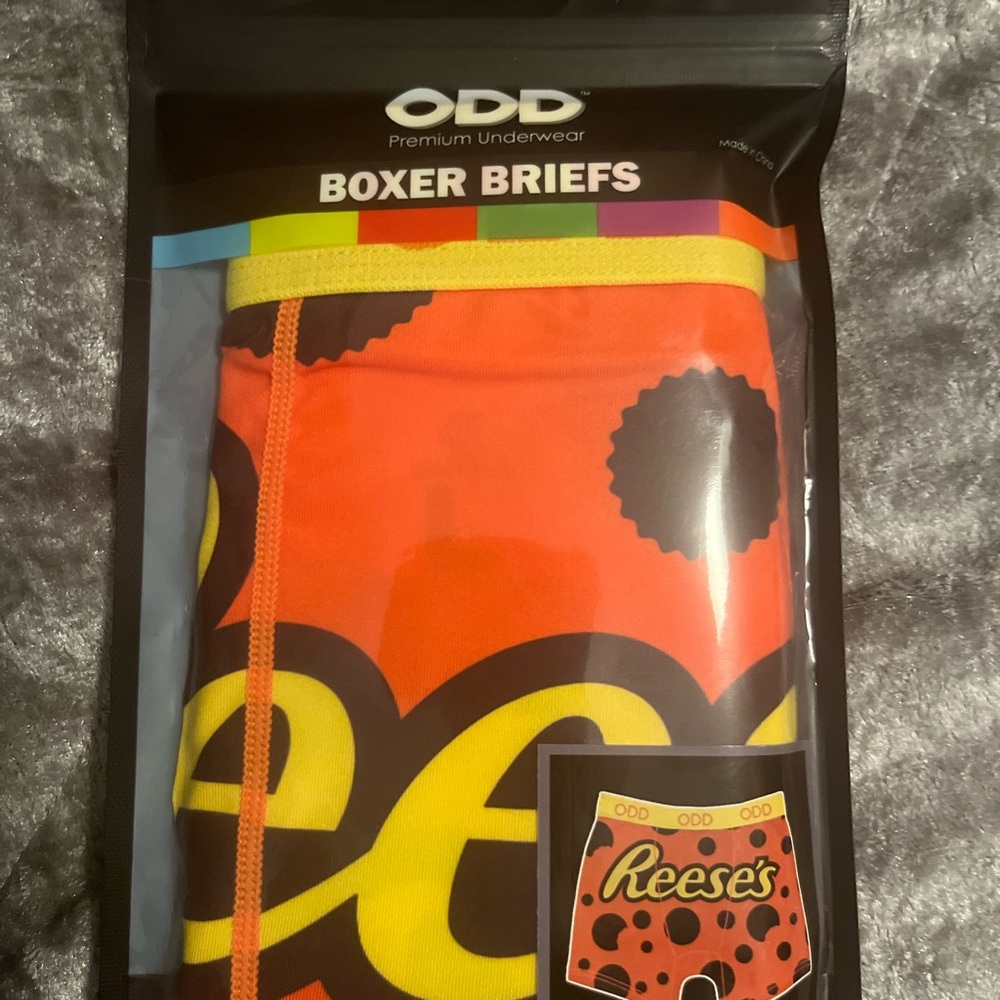 Vibrant Orange and Yellow Boxer Briefs with Graphic Design